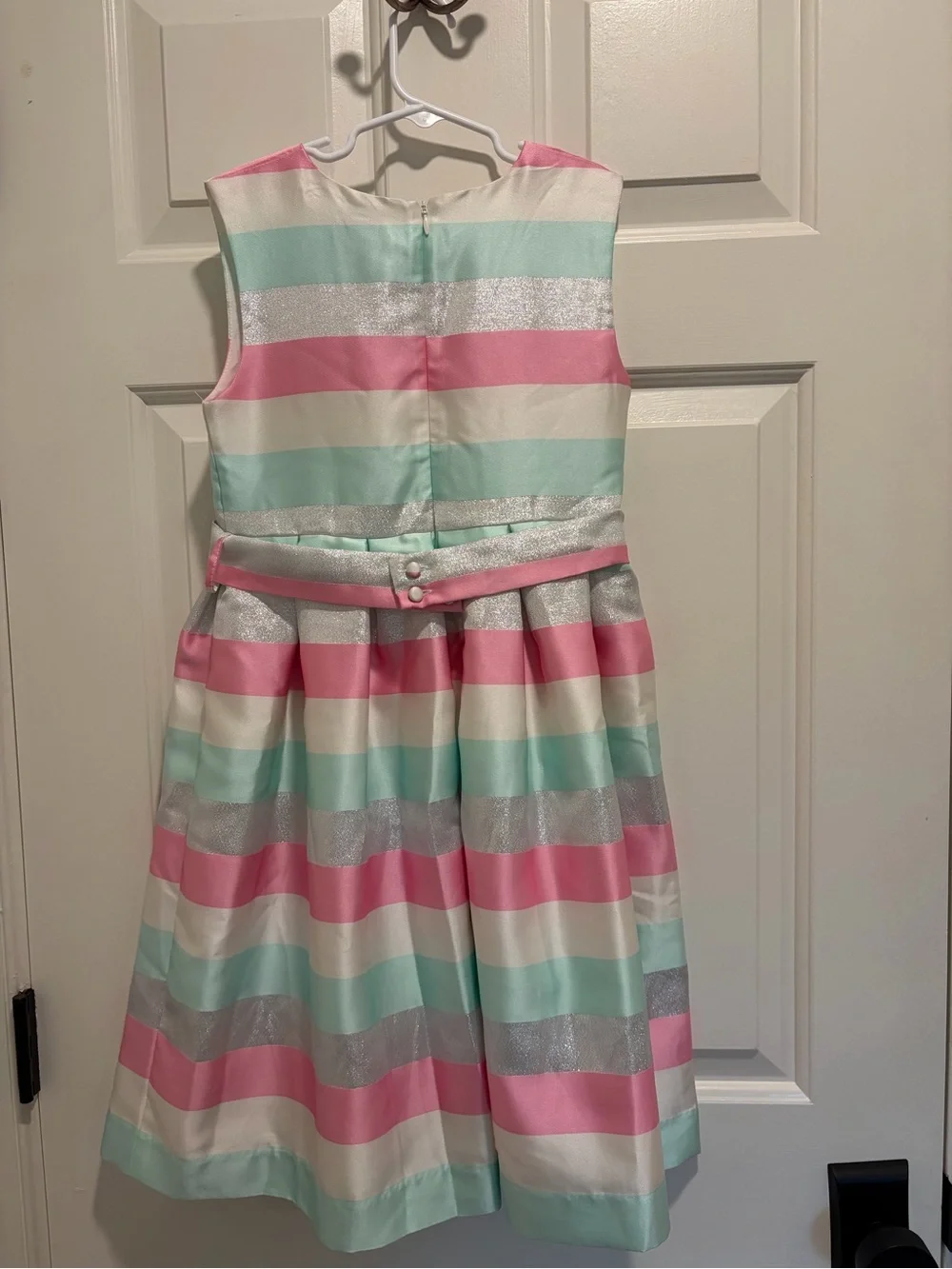 Rachel Riley Girl's Sparkle Striped Party Dress 8y